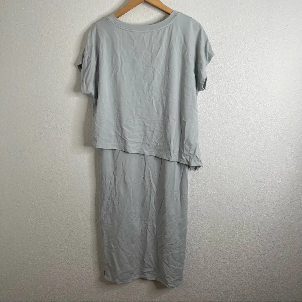 Soft Surroundings Midi T-shirt Dress Pima Cotton Layered‎ Lagenlook Medium - Image 5