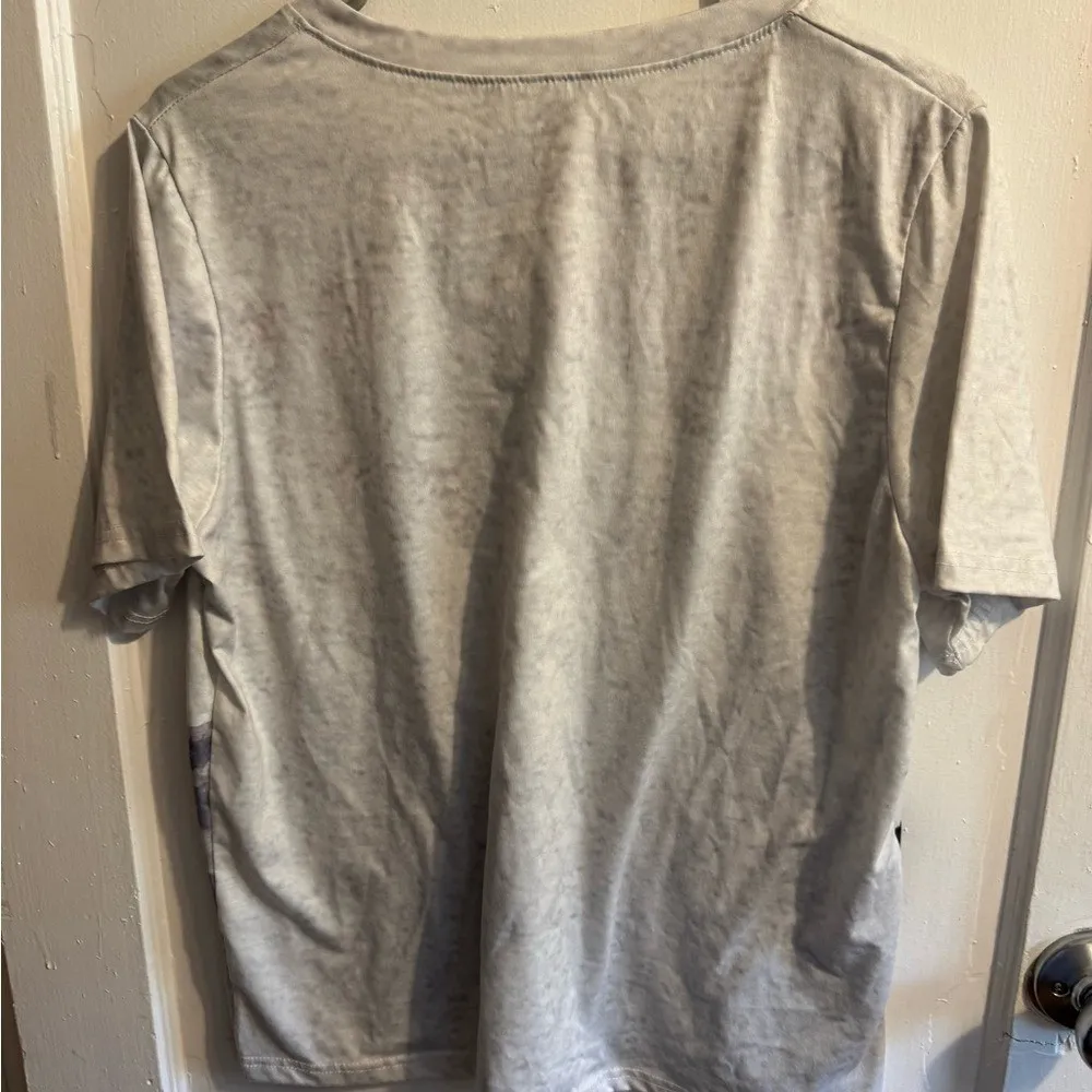 Horse T Shirt V Neck Landscape Graphic Tee Womens Animal Print Top Size M - Image 3