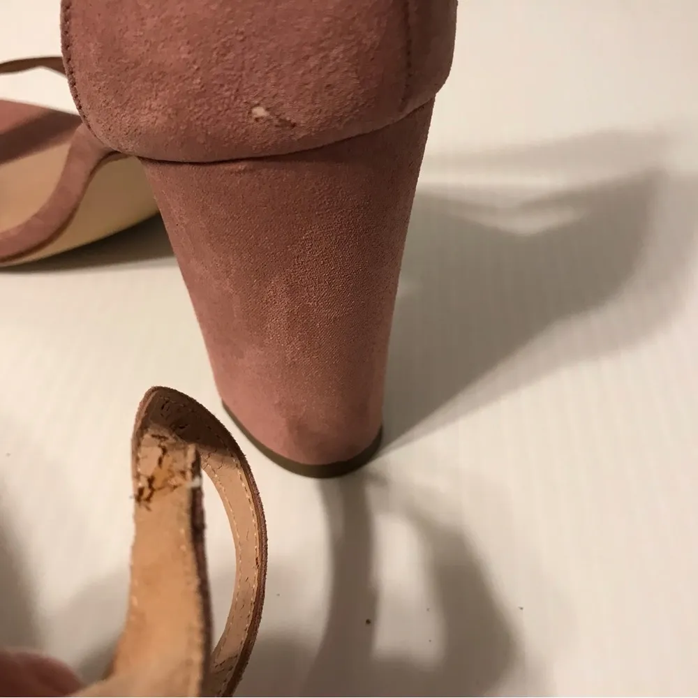 Madden girl Beella blush pink block heel ankle strap open toe size 9 - Image 8