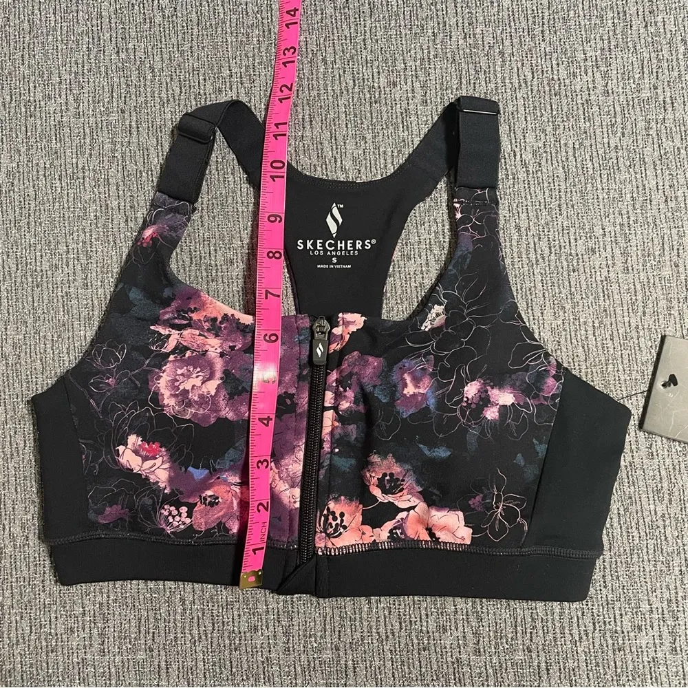 Skechers GOWALK Linear Floral Front Zip Bra - Image 16