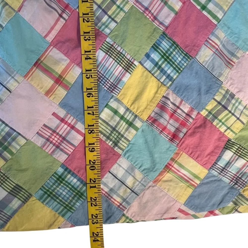 Brooks Brothers Madras Plaid Patchwork Skirt Size 8 Preppy Old Money Coastal - Image 3
