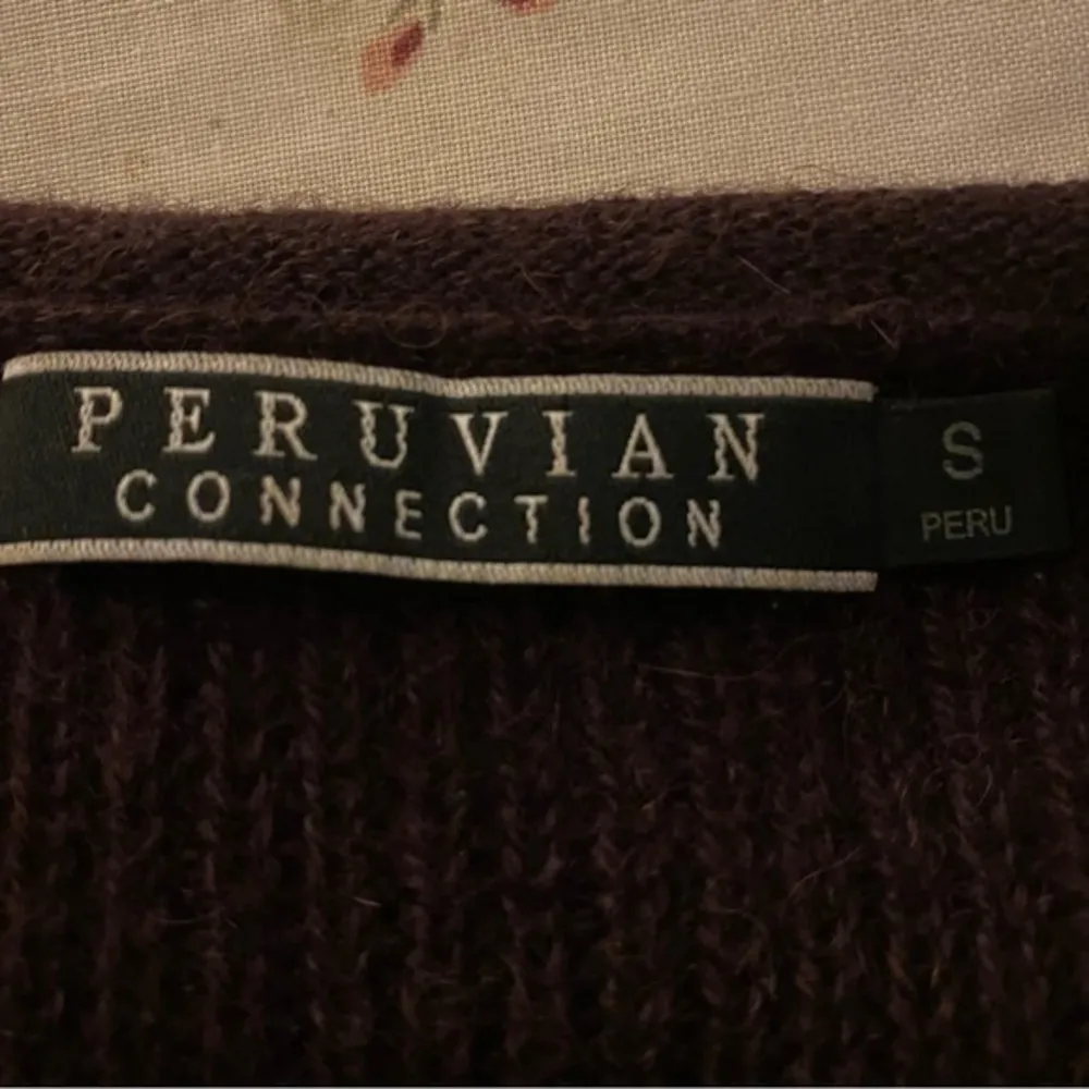 PERUVIAN CONNECTION purple asymmetrical sweater dress with beading Small EUC - Image 10