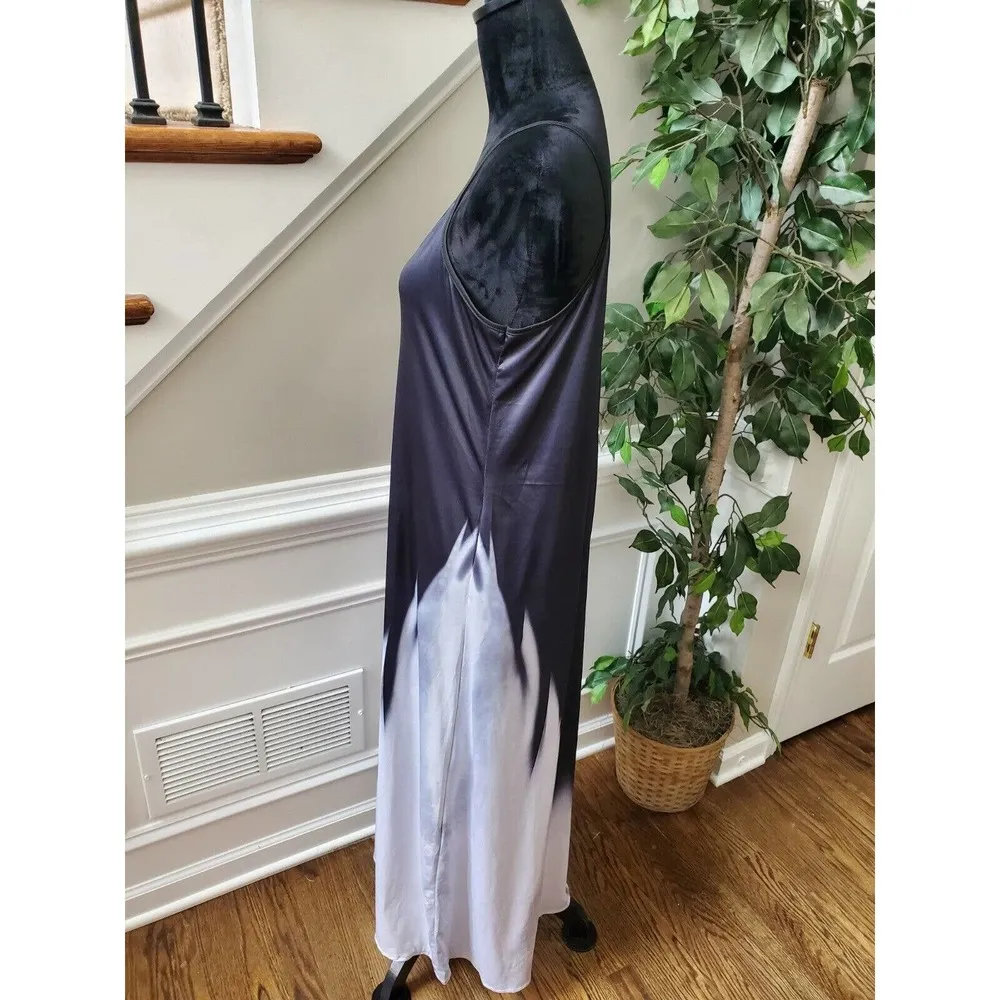 SHEIN Women's Black & White Polyester Scoop Neck Strappy Long Maxi Dress Size L - Image 6
