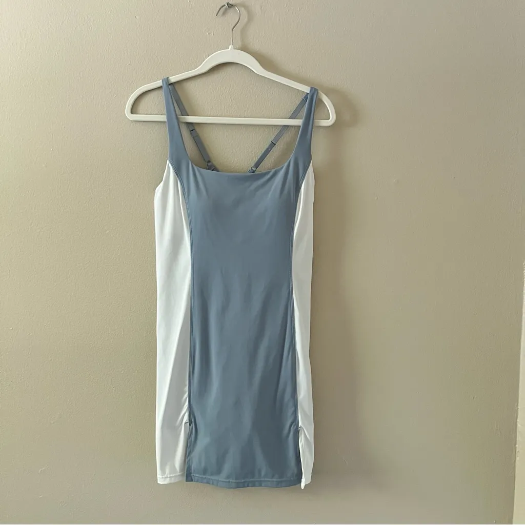 Two-Tone Mini Dress Gold hinge tennis pickleball active slimming preppy nautical - Image 4