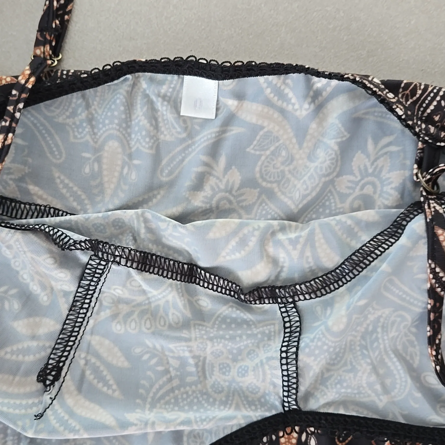 Zimmermann Brown and Cream Long Sleeve Midi Dress Size 0 - Image 11