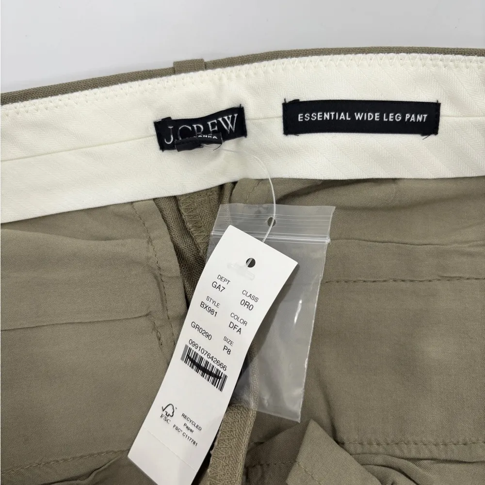 J.Crew Petite wide-leg Essential pant in linen Dusty Fatigue - Image 6