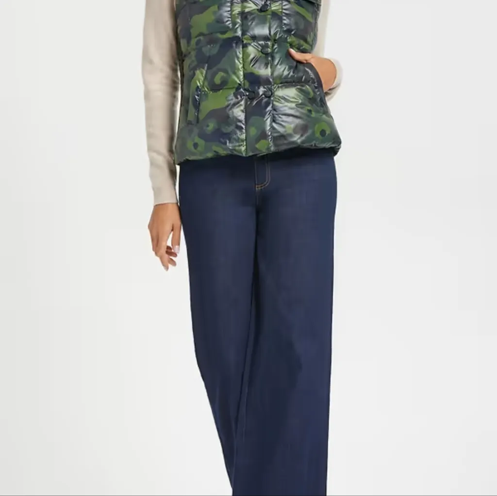 Anatomie Printed Fallon Vest‎ Cheetahflage/Army Green - Image 4