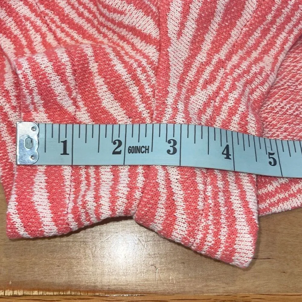 Zara Womens‎ Zebra Stripe Knit Beach Shorts Orange Medium - Image 9