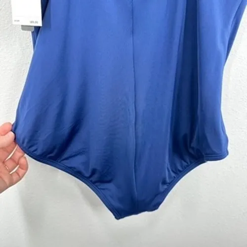 Jantzen Pantheon Blue One Piece Swimsuit Criss Cross Back Size‎ 12 NEW - Image 8