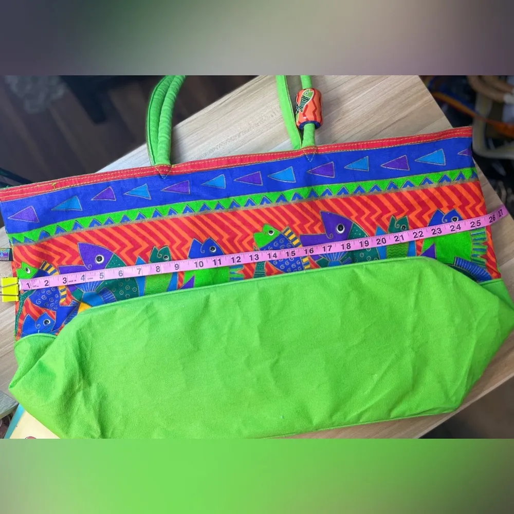 Laurel Burch Large pool or beach bag Green - Image 4