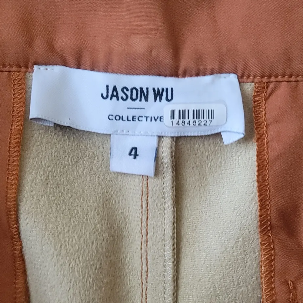 Jason Wu Collection $215 Brown Vegan Faux Leather High Rise Shorts 4 - Image 4
