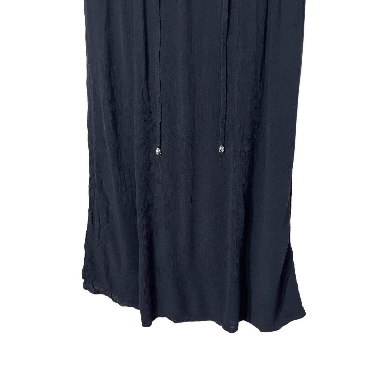 Christopher‎ And Banks Skirt Womens Size M Black Maxi Drawstring Waist A Line - Image 3