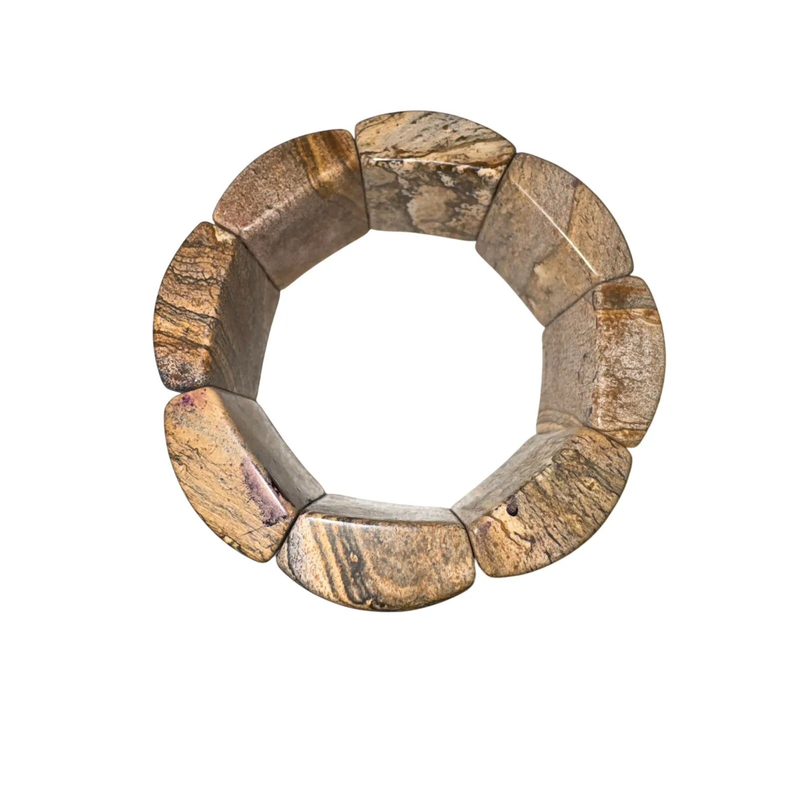 Bracelet / Bangel / Granite / tan / EUC - Image 2