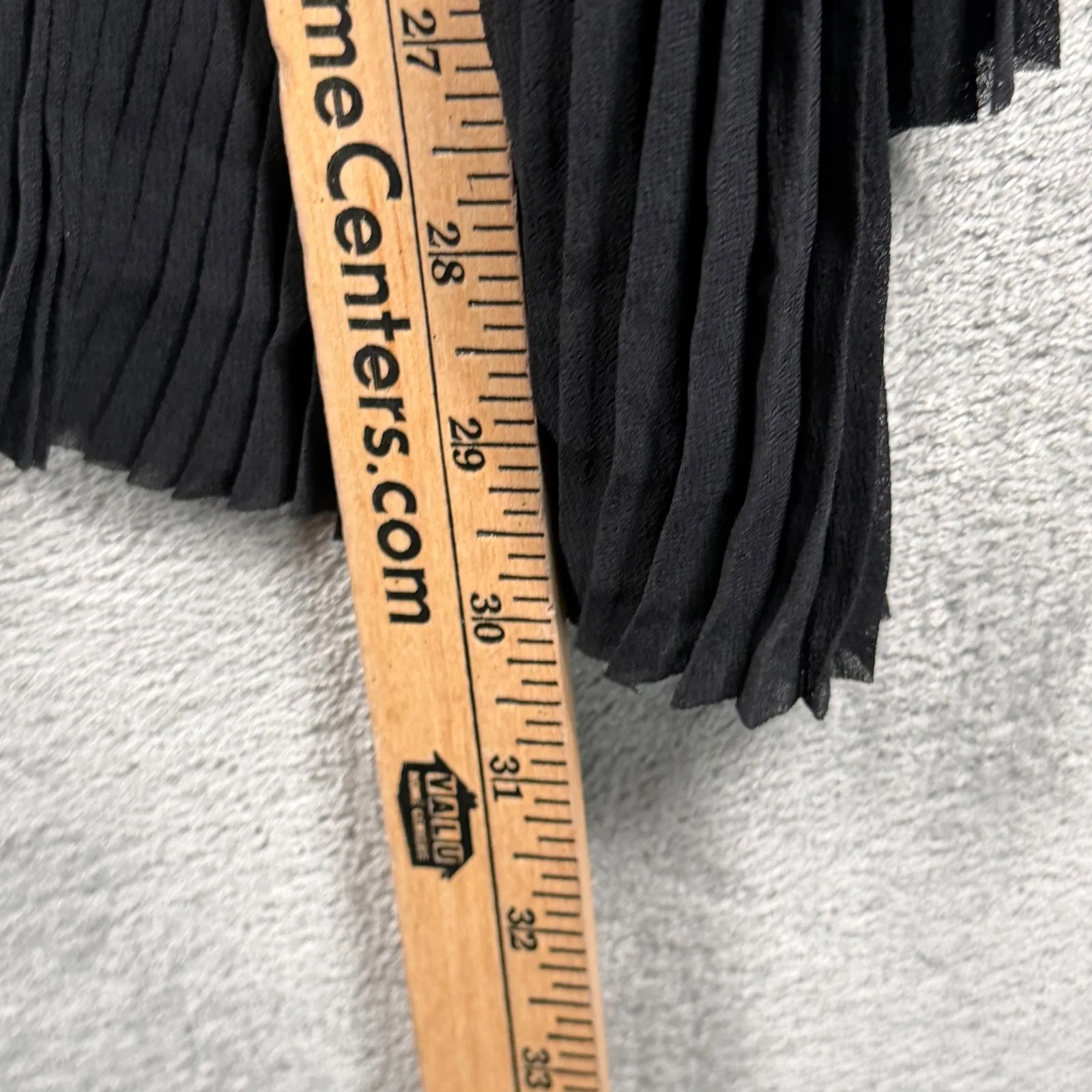 H by Halston Black Sleeveless V-Neck Top Pleated Asymmetrical Hem Blouse Size 12 - Image 10