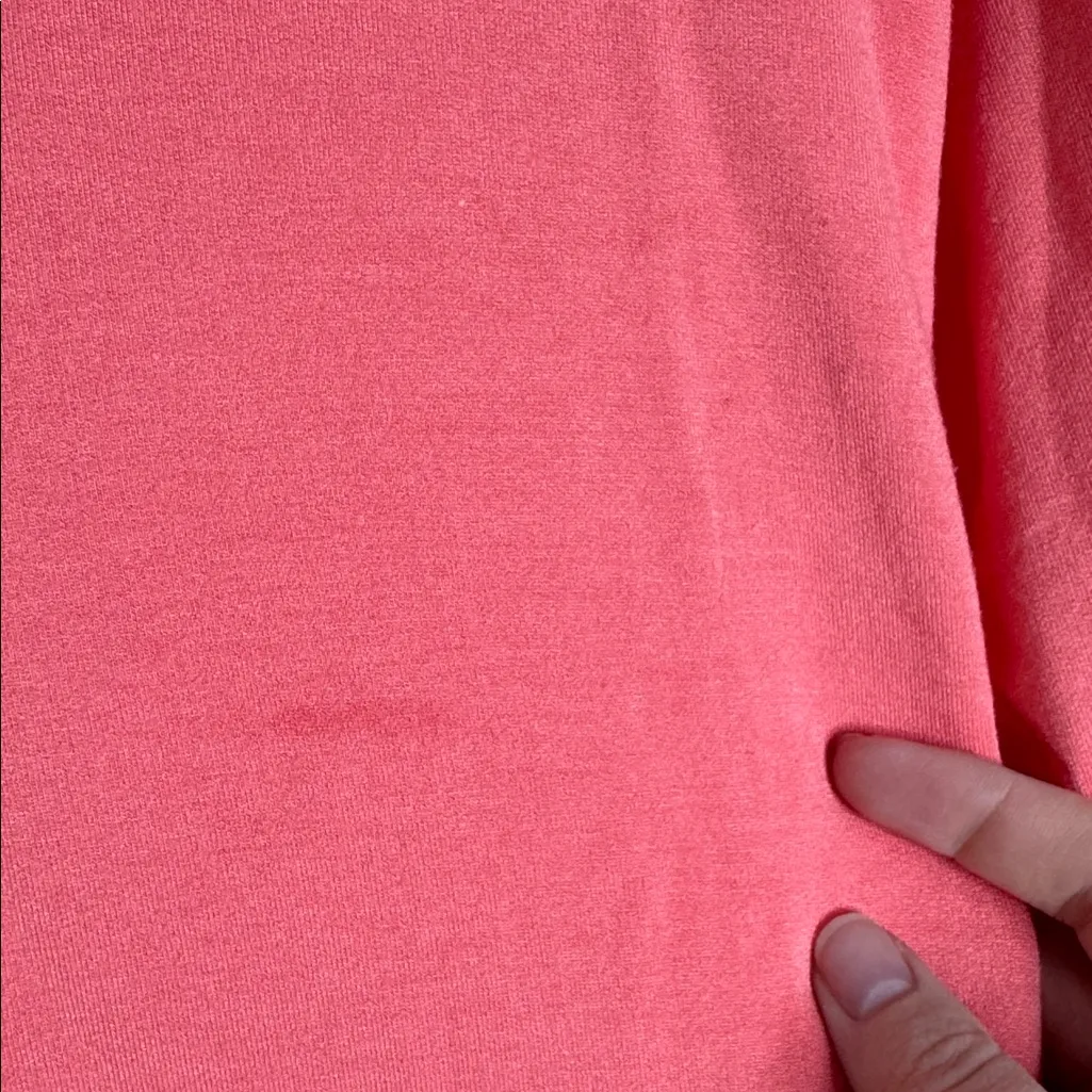 Athleta Sunrise Coral V-neck Sweatshirt with thumbholes size S - Image 5
