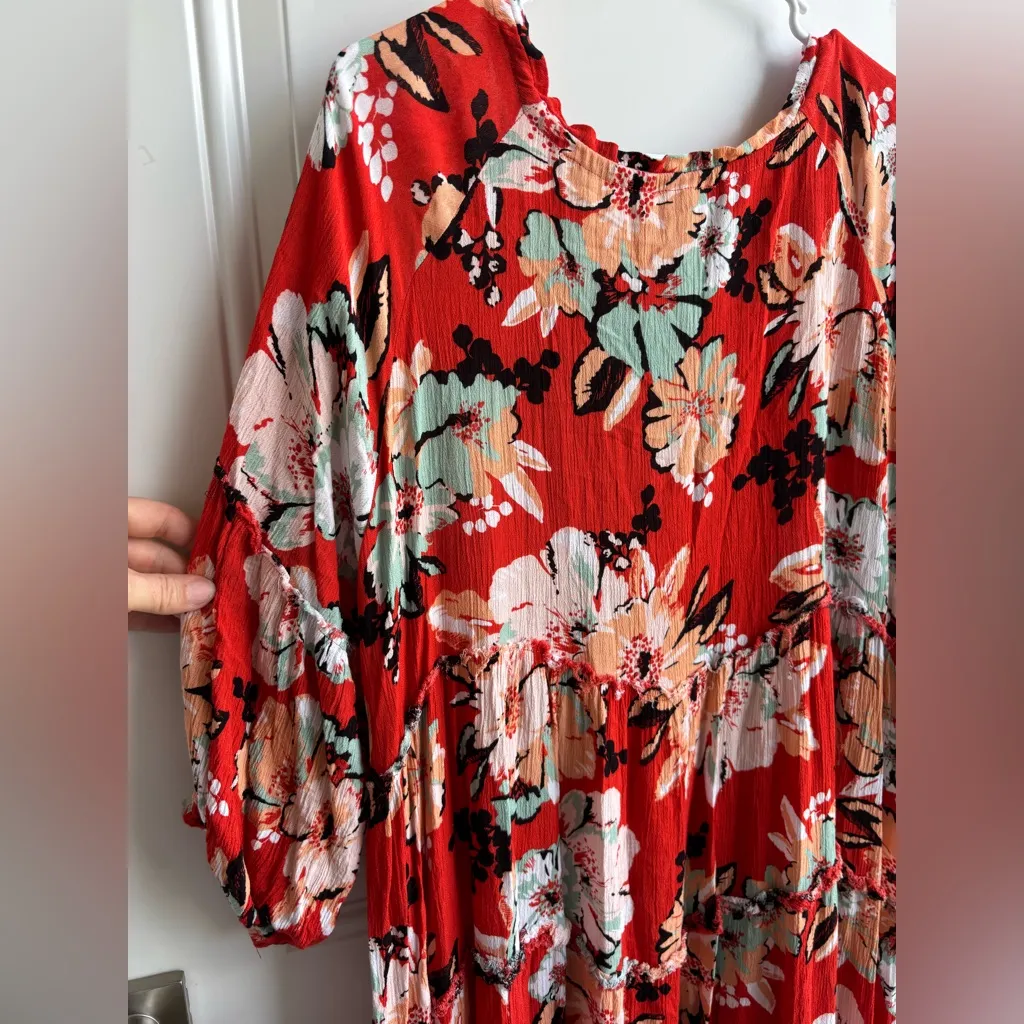 Easel Women’s Floral Boho Smock Dress - Image 7