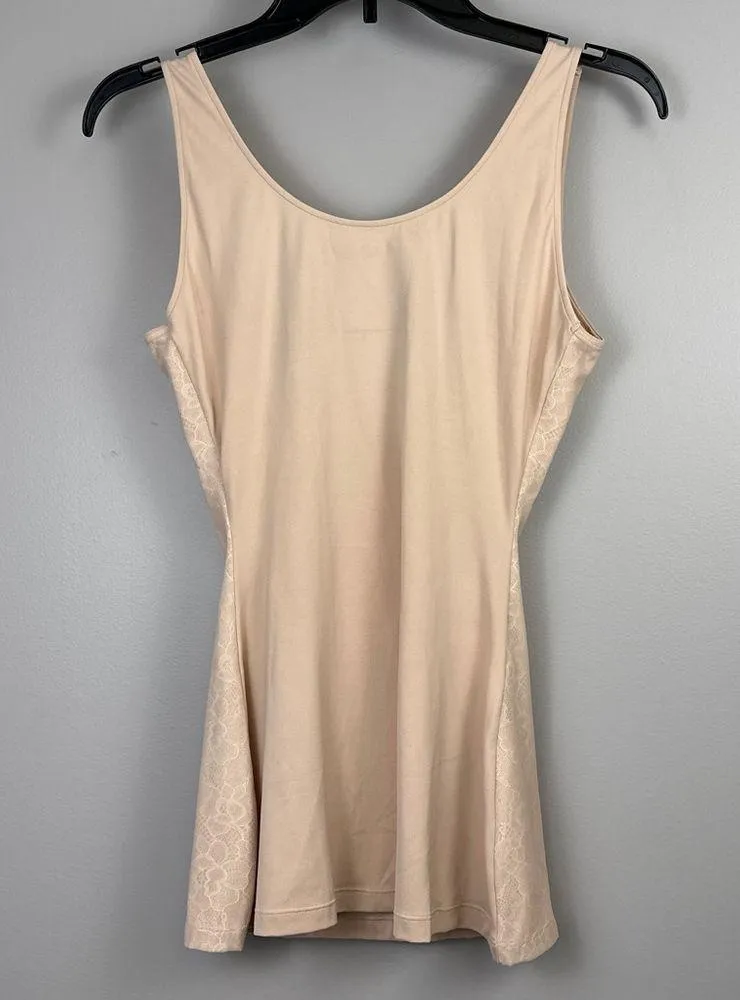 Assets Red Hot Label by Spanx Size XL Beige Tank Top Shaper Shapewear Lace Inset - Image 5