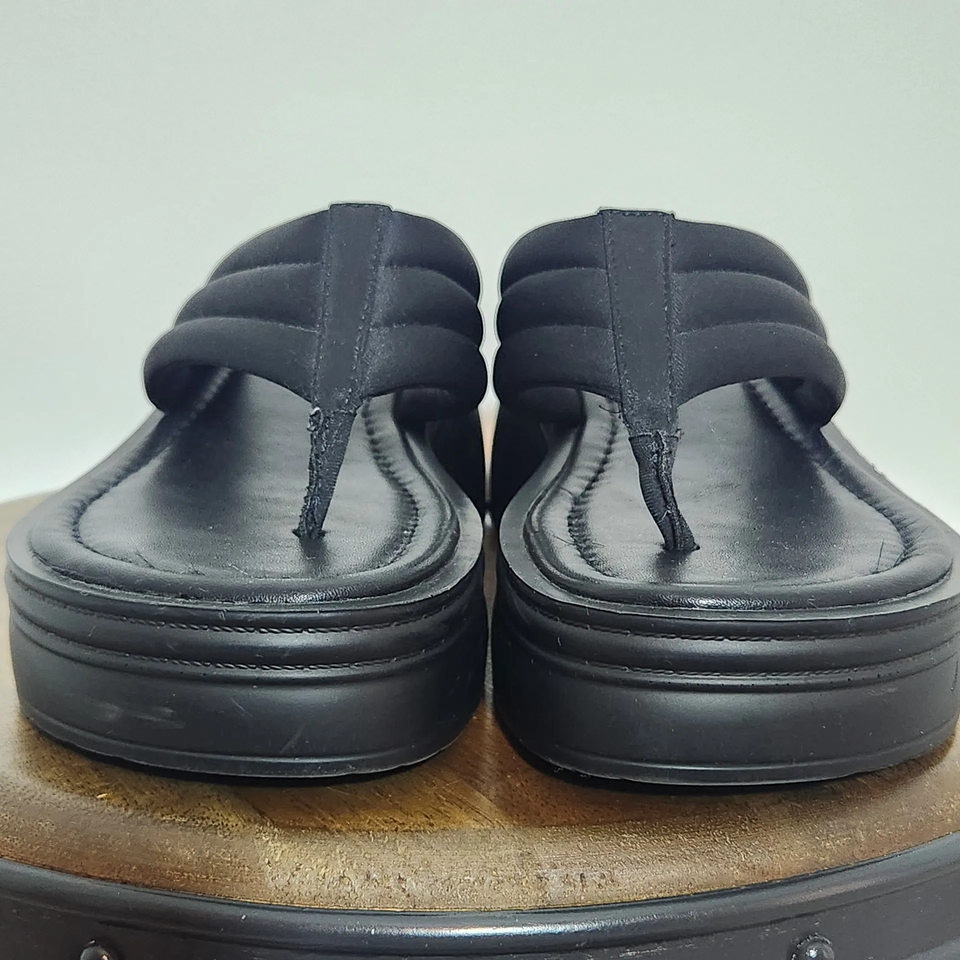 Limelight Womens Black Platform Flip Flop Sandals Size 8 - Image 2