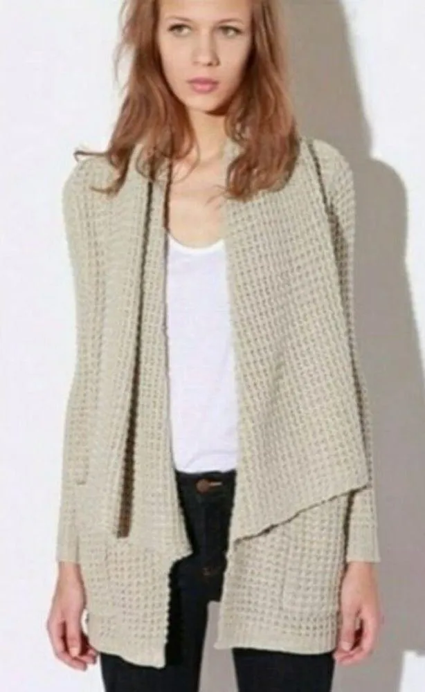 Womens Urban Outfitters byCORPUS Gray Knit Open Drape Cardigan Size M - Image 7