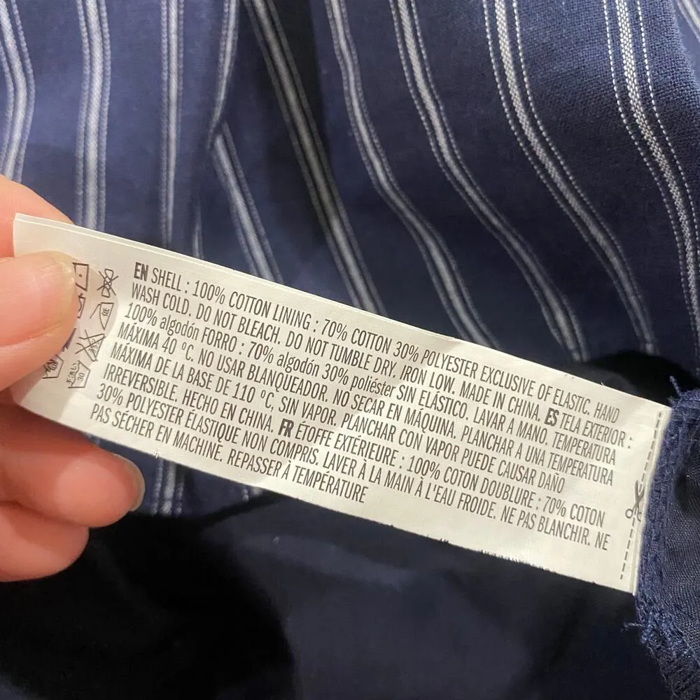 English Factory Striped Off the Shoulder Tiered Sleeve Flounce Dress Size M - Image 5