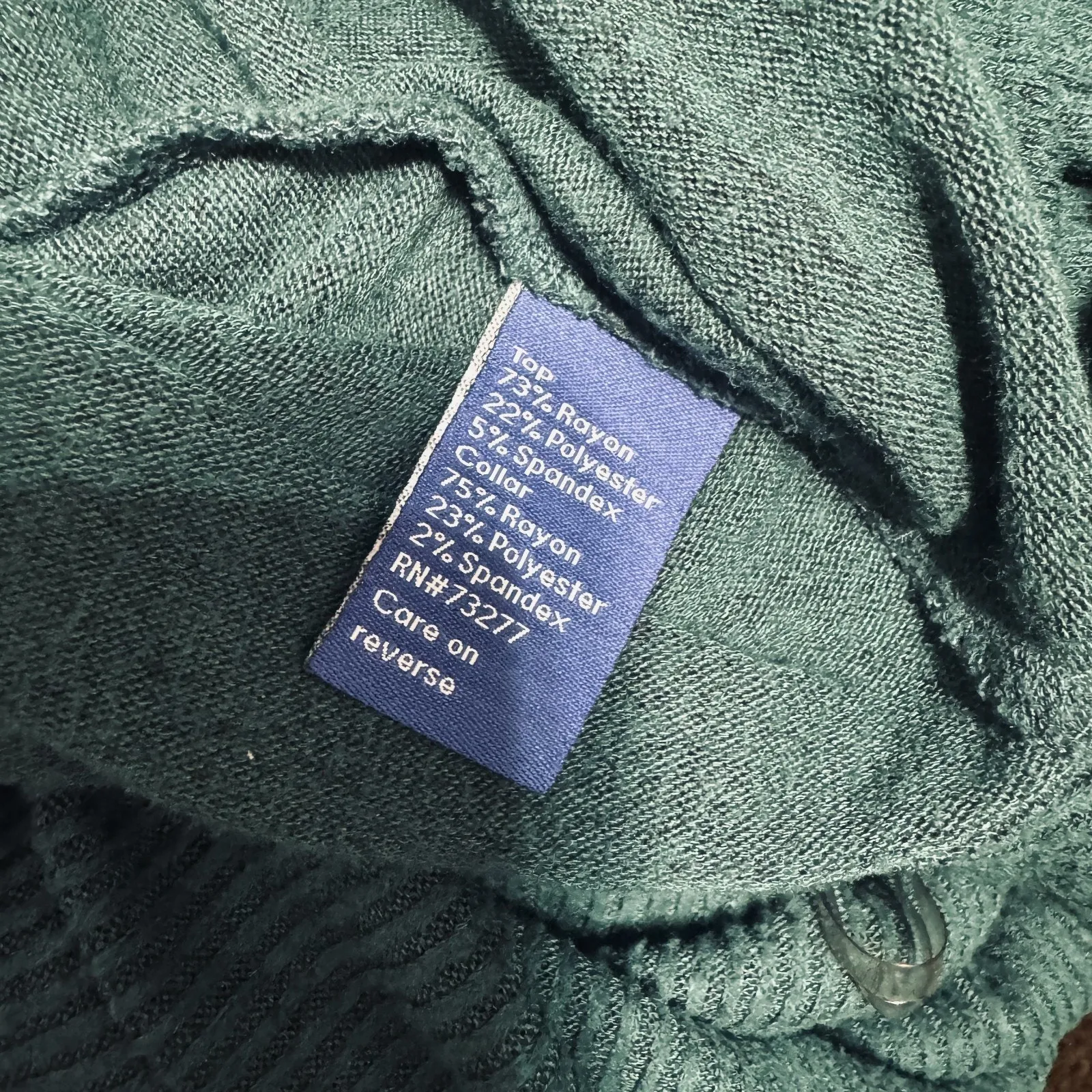 Apt 9 Hunter Green Cowl Neck Long Sleeve Sweater Forest Cabincore Cozy womens L - Image 5