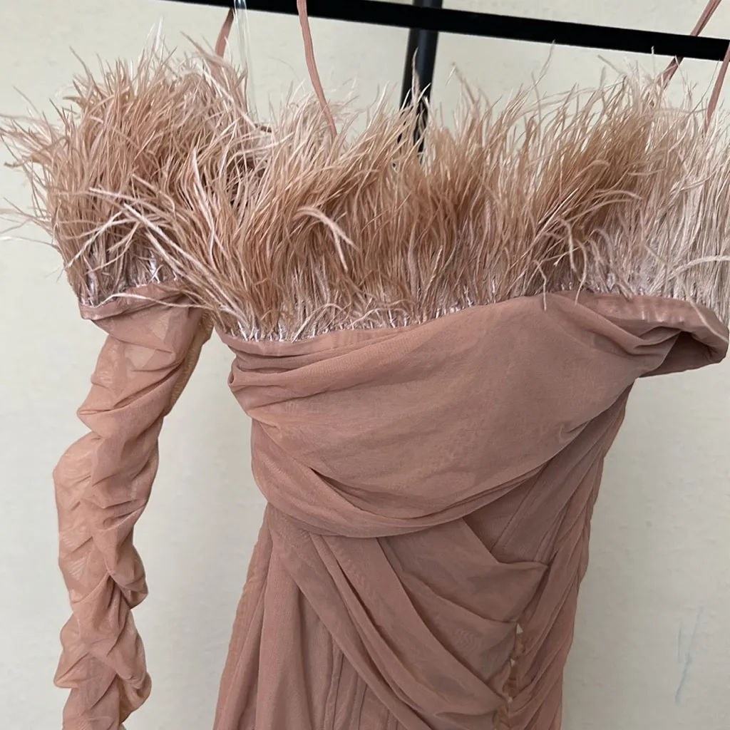 RARE HOUSE OF CB 'Naira'‎ Blush Mesh Corset Dress NWOT size XS - Image 7