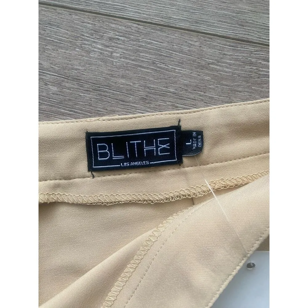 NWT Blithe Los Angeles Tan Wide Leg Trouser‎ Size Large - Image 3