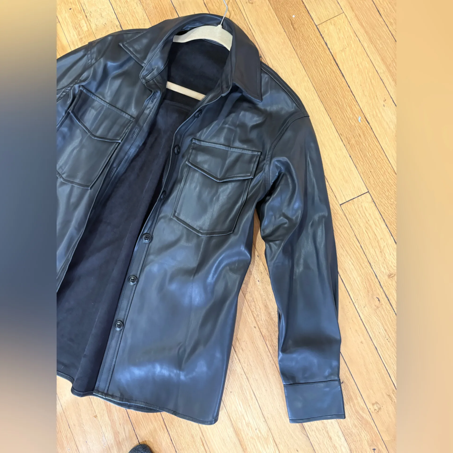 Faux leather jacket Black !! - Image 3