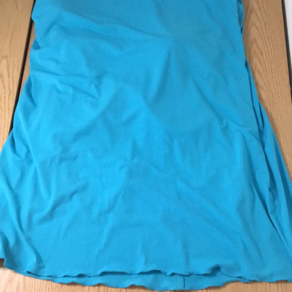 New Masquerade Formal or Prom Halter Shimmery Sequins Dress Turquoise Blue 3/4 - Image 4