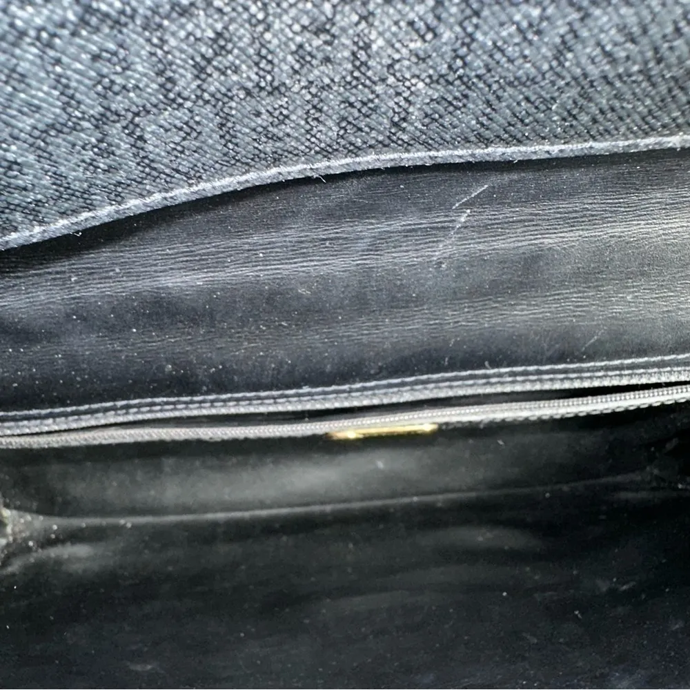 FENDI Vintage Black Zucchino Crossbody Removable Strap Clutch Shoulder Bag - Image 7