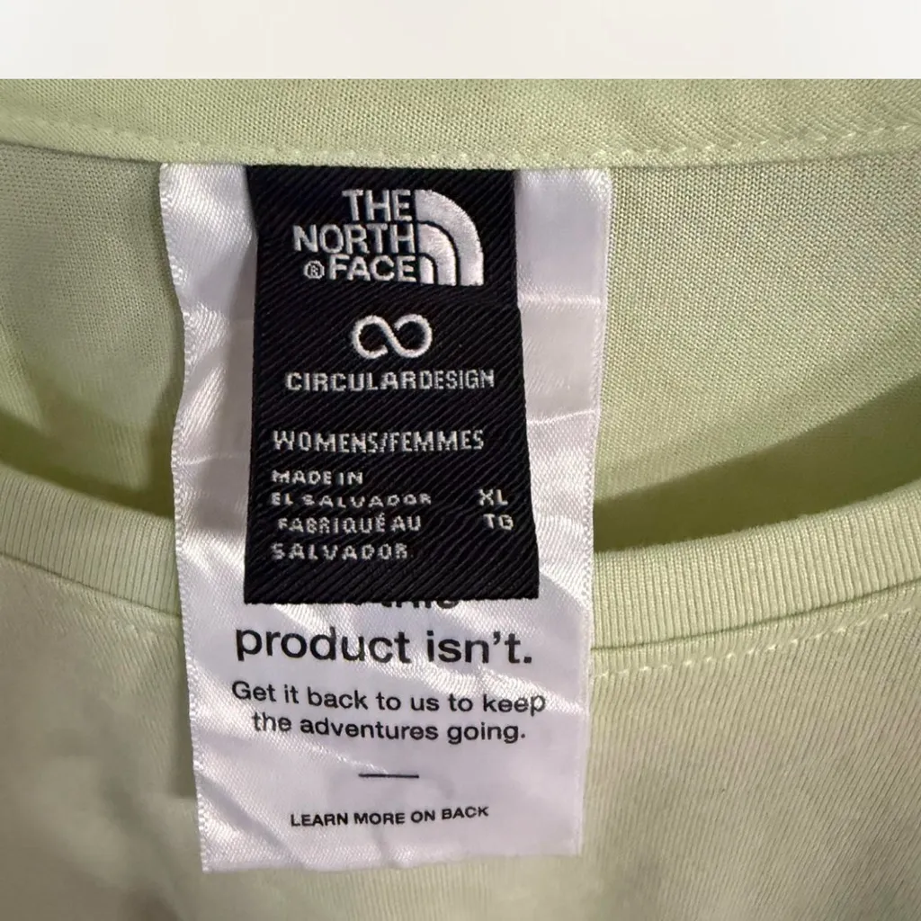 The North Face Women's Light Green Short Sleeve Tee - Image 3