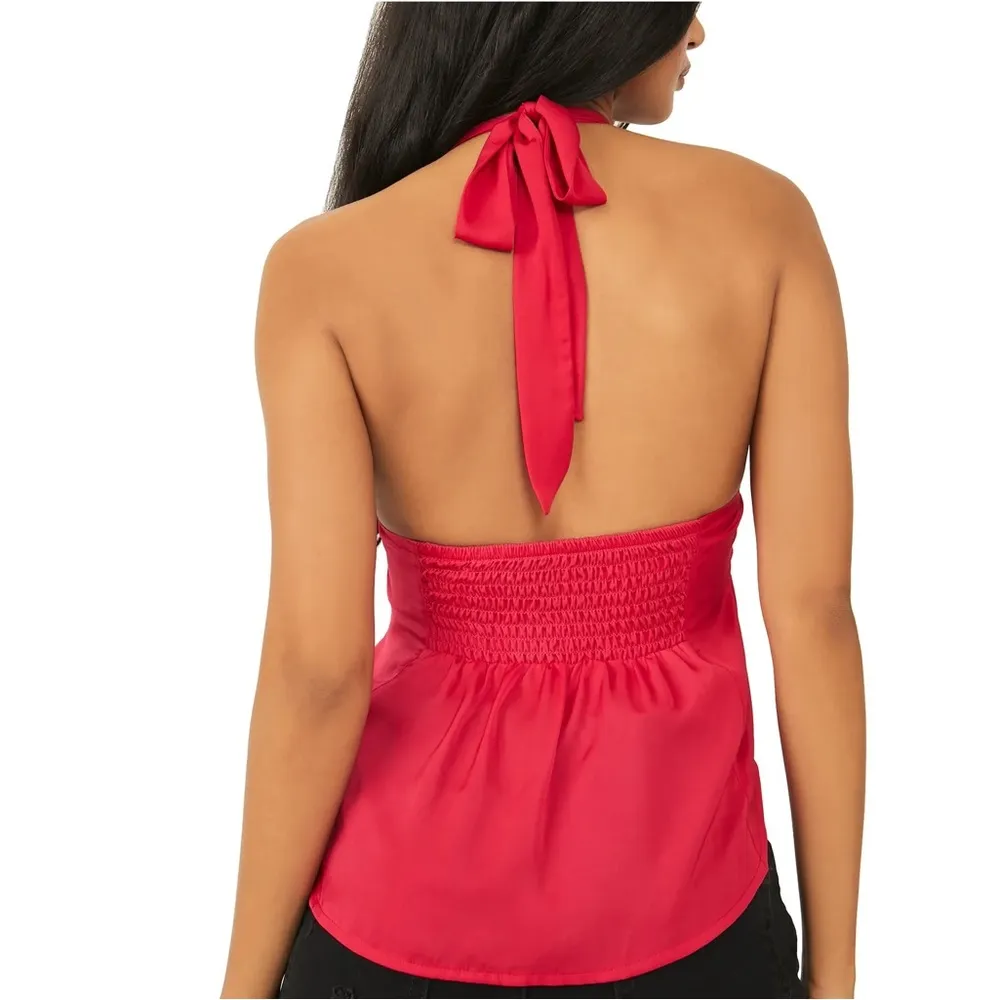 NWT Free People Calista Halter Neck Top Pink - Image 4