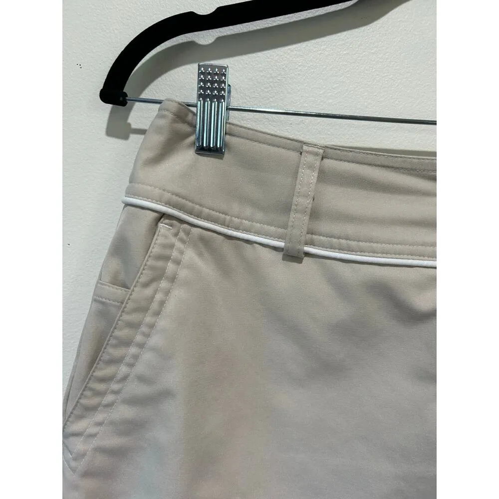Adidas tan skort size 8 pockts built in shorts small stain - Image 2