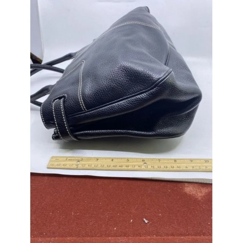 Tod S Drawstring Black Leather Shoulder Bag - Image 6