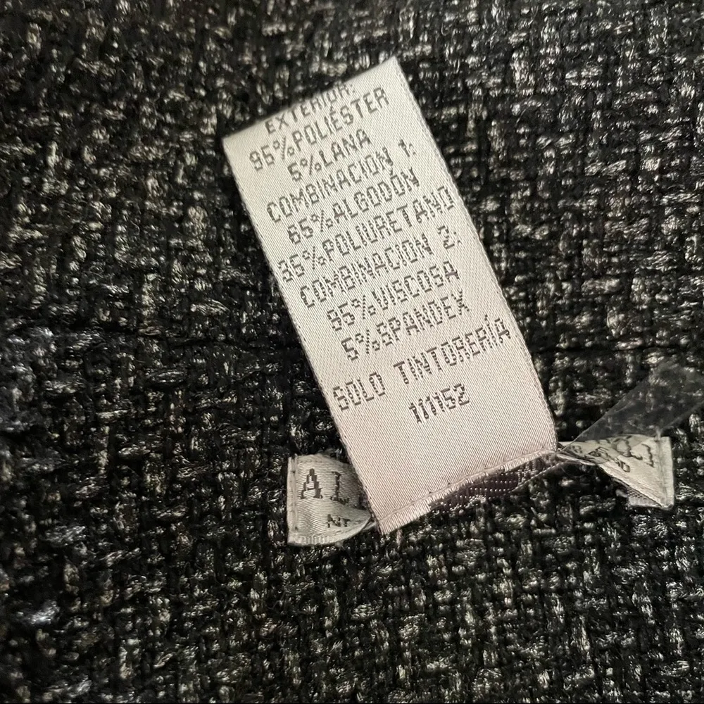 Alberto Makali Black with Silver Paint Accents Tweed Blazer Jacket - M - Image 9