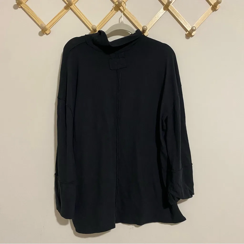 We the Free Navy Blue Long Sleeve Mock Neck Top size Medium - Image 6