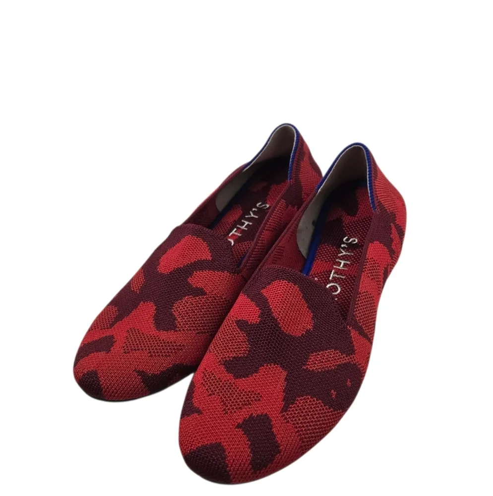 Rothy's Red Loafers, Red Camo, Size 6.5 - Image 3