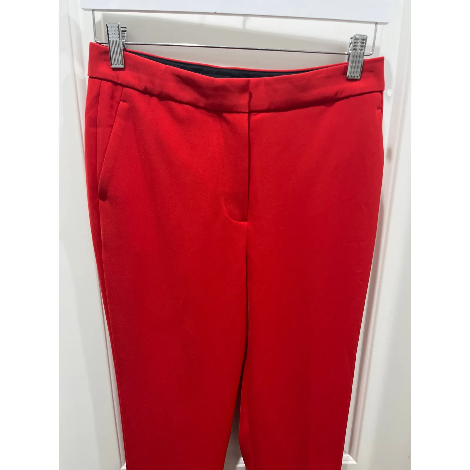 Rag & Bone Red Straight Leg Trousers Sz 4 - Image 3
