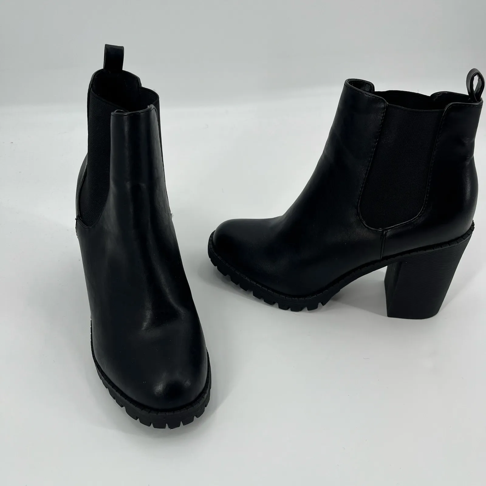 Soda Y2K Chunky Chelsea Womens Boots Sz 9 Lug Sole Grunge Ankle Punk Edgy Street - Image 11