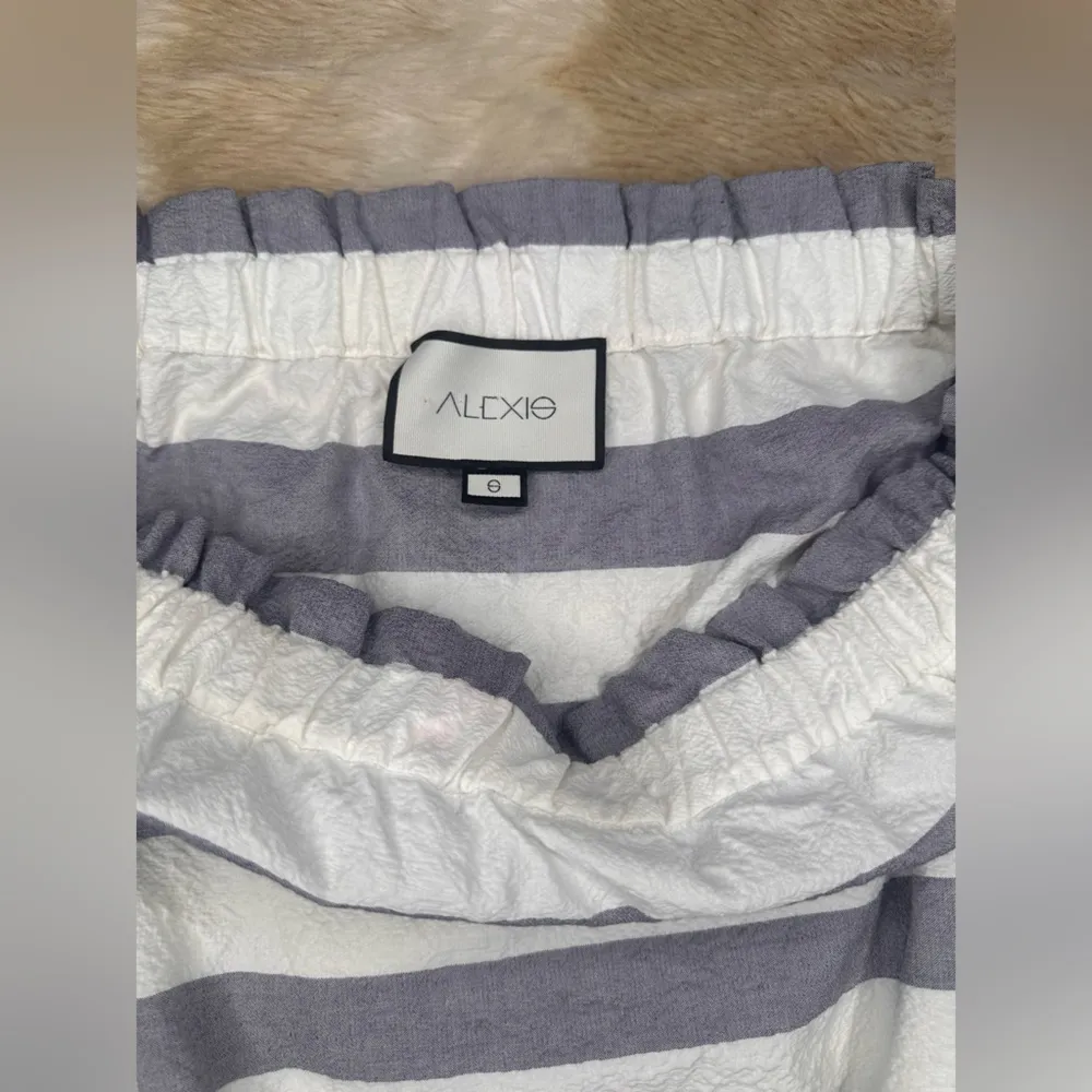 Alexis Striped Off-Shoulder Romper - Image 5