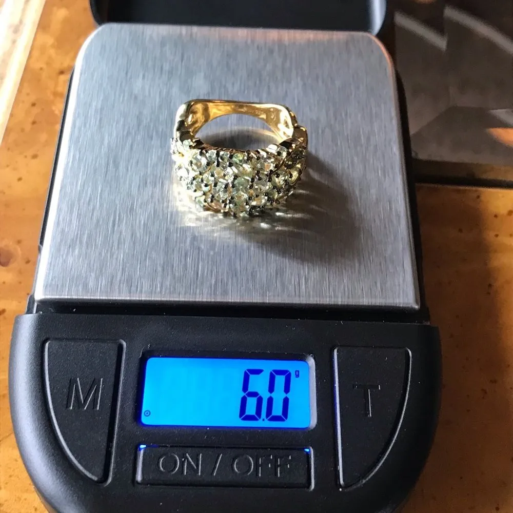 Natural Mint Garnet Sterling Silver 18k Yellow Gold Vermeil Ring Size 7 Green - Image 8