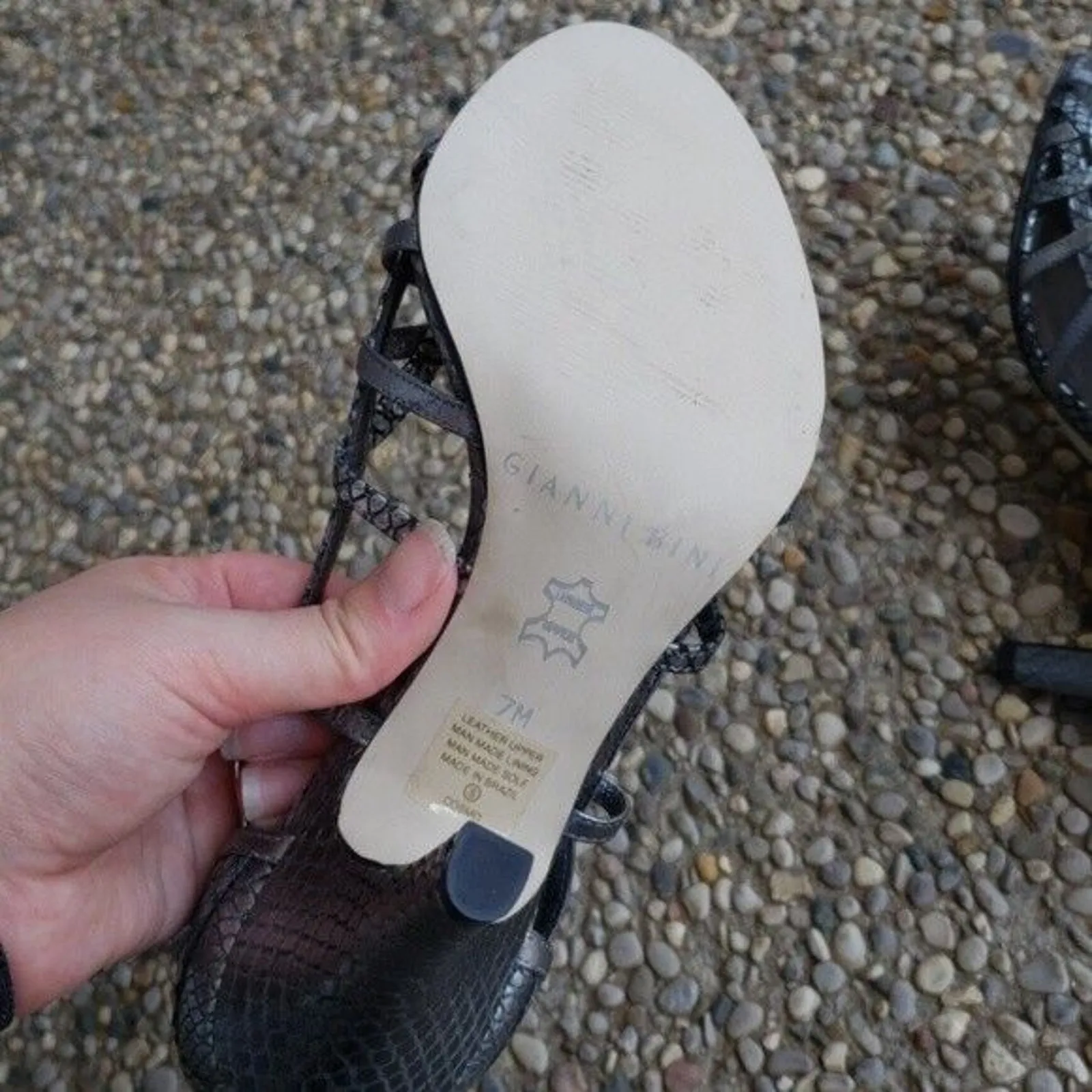 Gianni Bini Heels - Silver Scale Open Toe Heels - Size 7 - Worn Once - Image 5