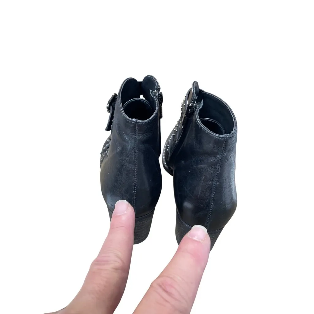 Paul Green Womans Black leather studed moto ankle boots sz 5.5 SKU 9631 - Image 15