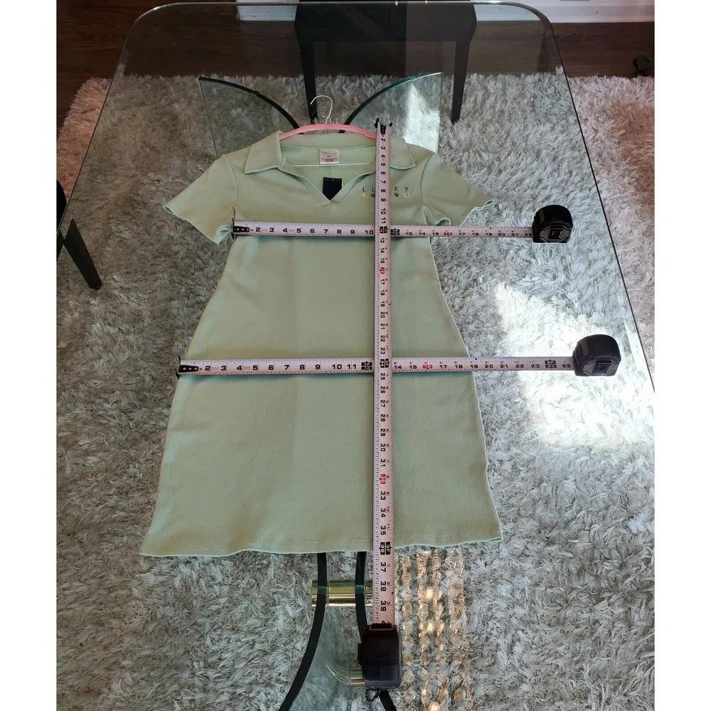 Zoe + Liv Womens Green Cotton Short Sleeve Collared Knee Length Dress Size XL - Image 9