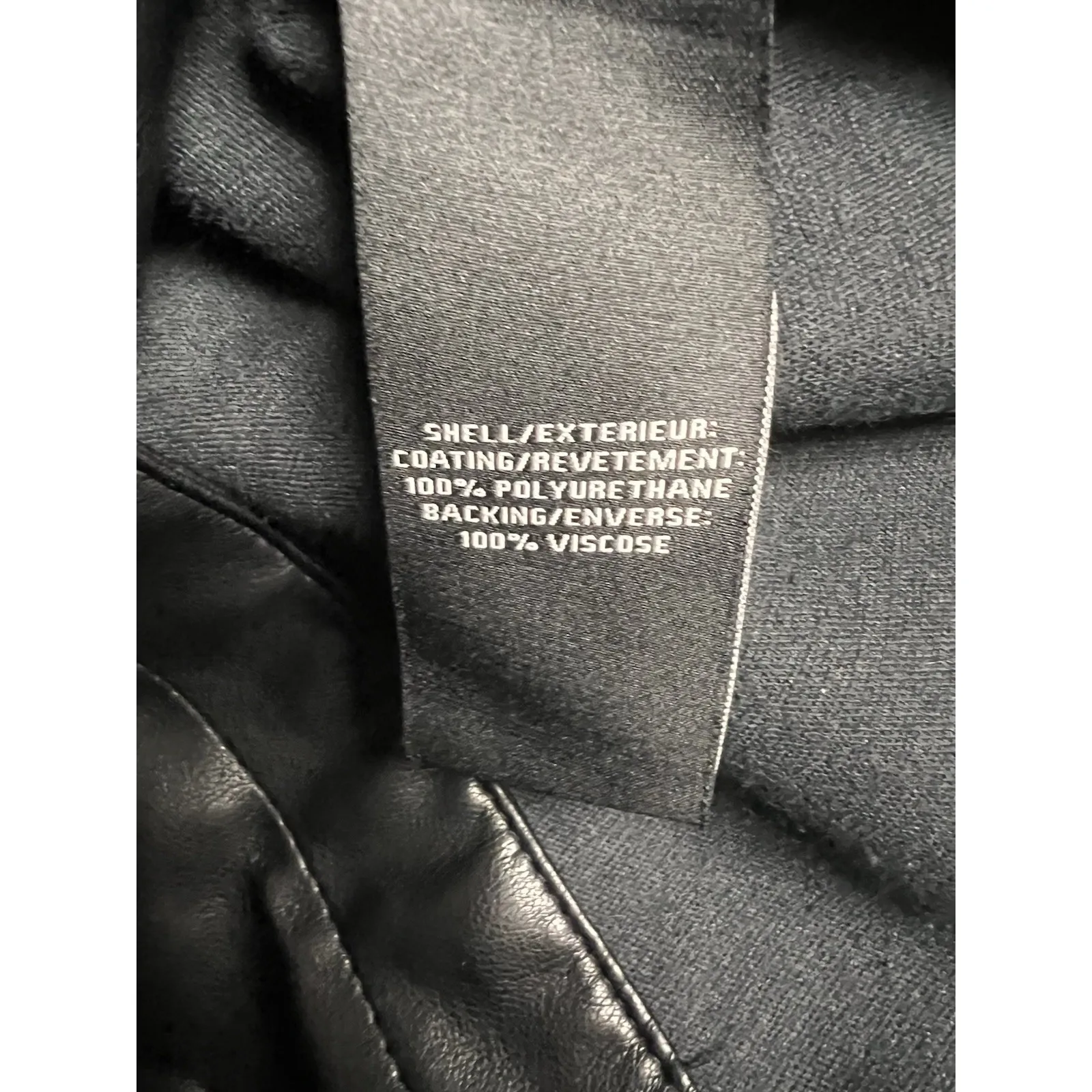 035-010 Bagatelle Collection Womens XL Black Faux Leather‎ Shacket Shirt Jacket - Image 8