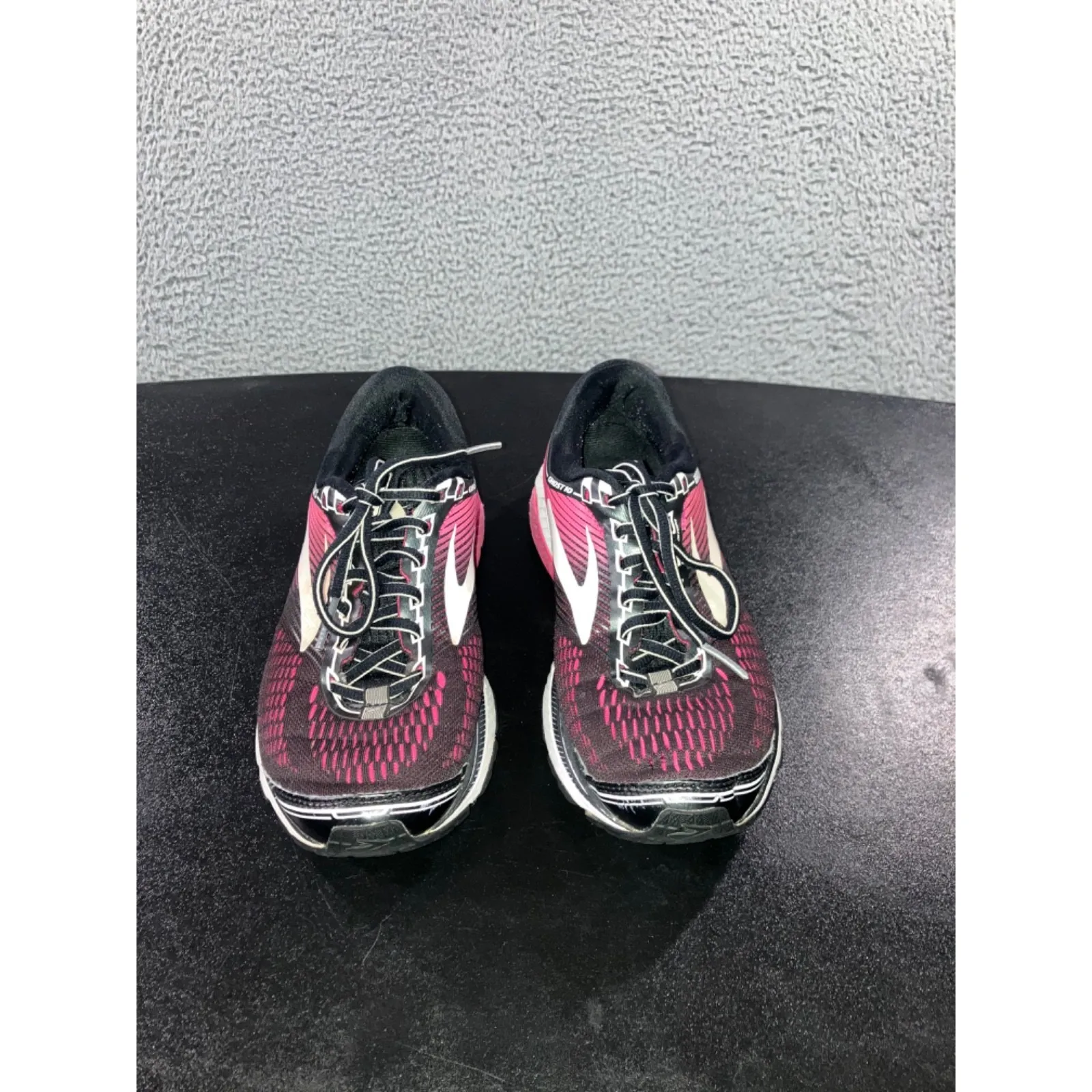 Womens Brooks Ghost‎ 10 Cloud Cushion Athletic Running Shoes Size 7.5 Black Pink - Image 13