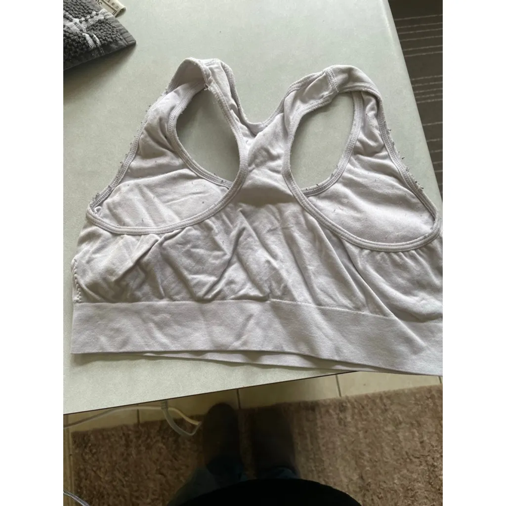 Women's Juicy Couture Light Gray Silver Sports Bra S - Image 3