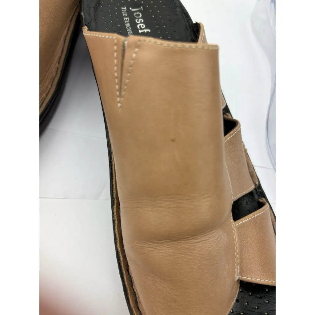 *Josef Seibel Comfort Shoe Womens EU 42 Tan Leather Quite Luxury Old Money Brown Size 11 - Image 11