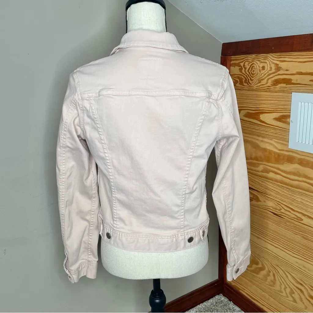 Adriano Goldschmied Robyn Long Sleeve Denim Jacket Vintage Pink Small S SSW4087 - Image 3