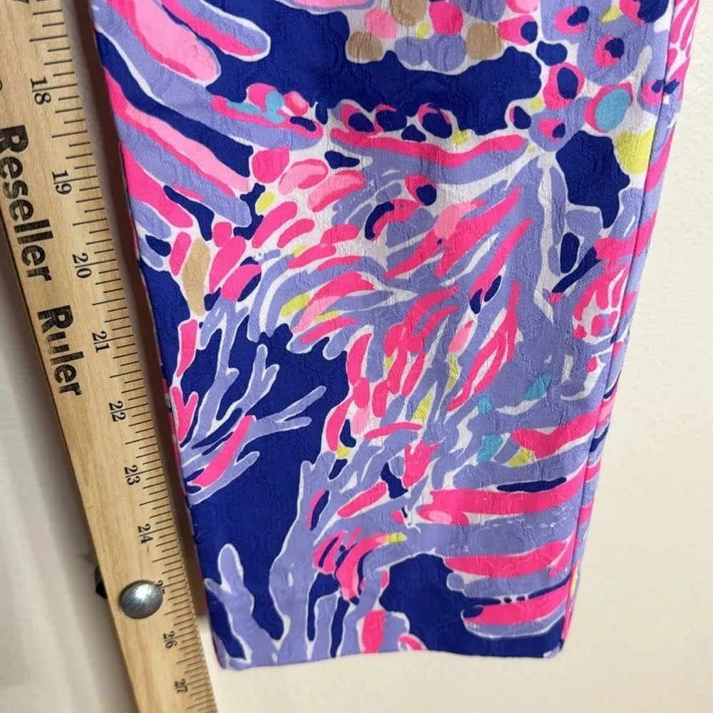 Lilly Pulitzer simply chic Kelly skinny ankle pants size 4 colorful cotton - Image 6